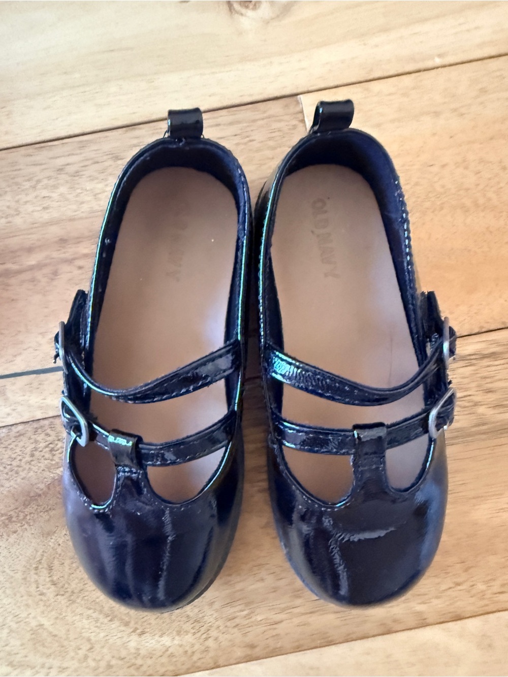 Old Navy Black Patent Mary Jane Double-Strap Dress Shoes